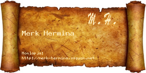 Merk Hermina névjegykártya